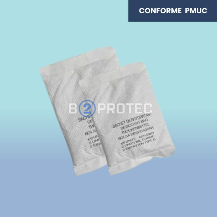 Sachets déshydratants conformes PMUC sans halogène sans soufre